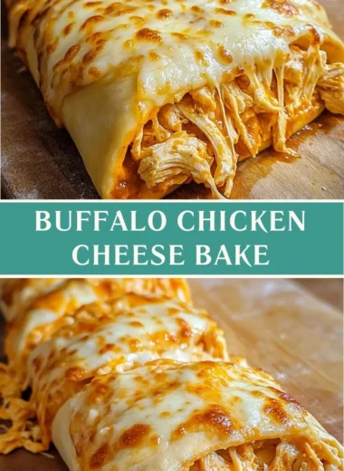 Buffalo Chicken Cheese Bake topped with melted cheese and fresh herbs