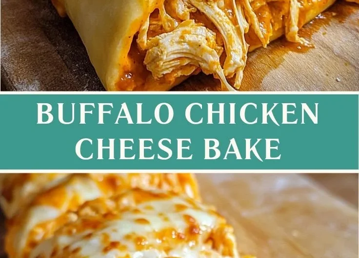 Buffalo Chicken Cheese Bake topped with melted cheese and fresh herbs