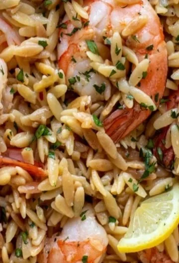 Delicious easy shrimp recipes including pasta and orzo dishes.