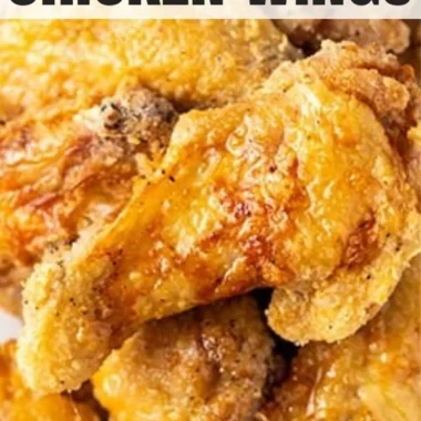 Crispy air fryer chicken wings served with dipping sauce