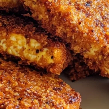 Crispy baked honey mustard tofu tenders served on a plate with dipping sauce.