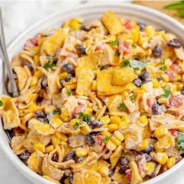 Delicious Frito Corn Salad recipe with vibrant ingredients and textures