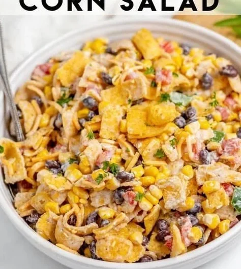 Delicious Frito Corn Salad recipe with vibrant ingredients and textures