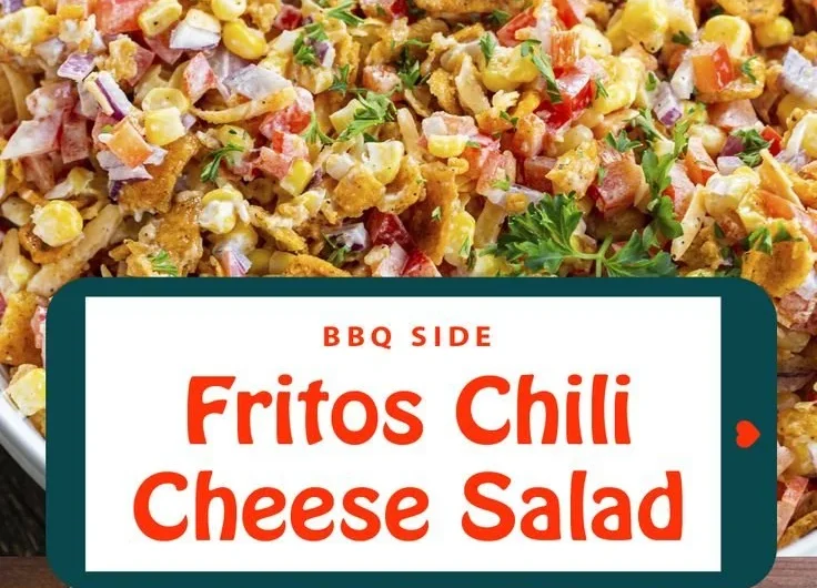 Fritos Chili Cheese Salad with fresh ingredients and toppings