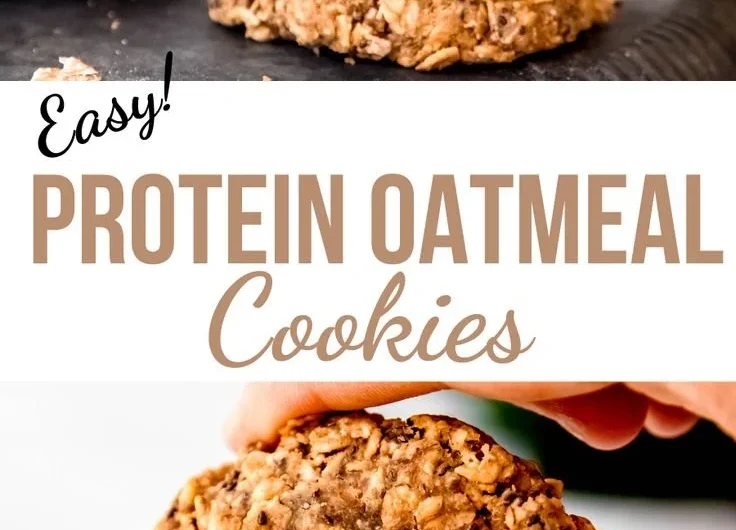 Delicious and healthy Protein Oatmeal Cookies on a plate