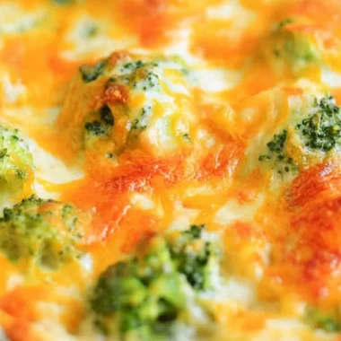 Delicious Chicken Broccoli Bake dish served fresh from the oven.