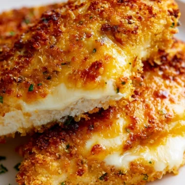 Delicious Copycat Longhorn Parmesan Crusted Chicken ready to serve