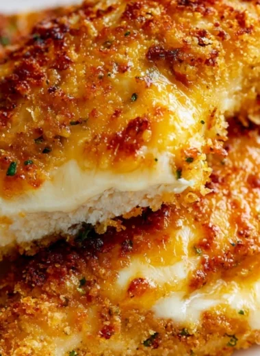 Delicious Copycat Longhorn Parmesan Crusted Chicken ready to serve