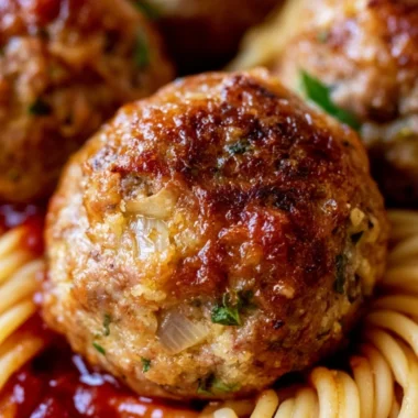 Delicious homemade meatballs served in a comforting tomato sauce