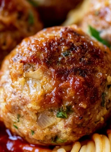 Delicious homemade meatballs served in a comforting tomato sauce