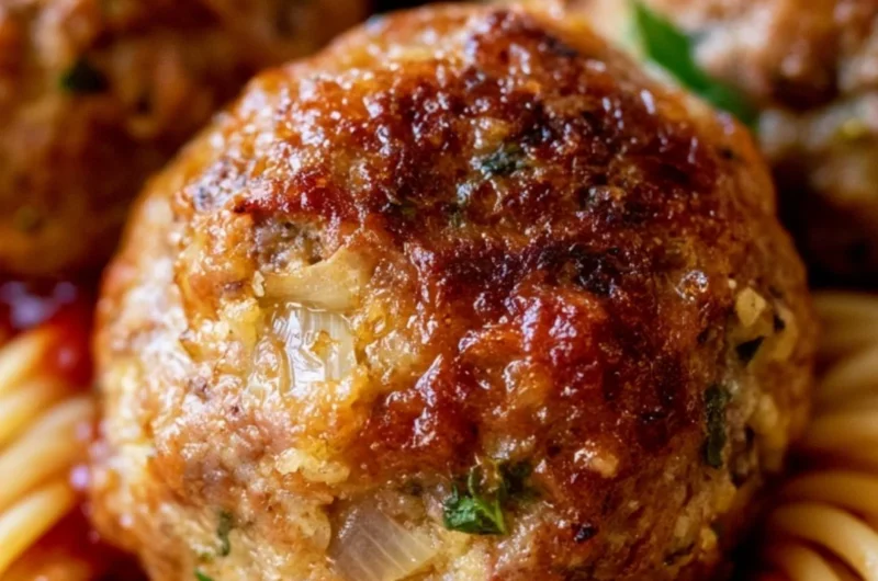 Delicious homemade meatballs served in a comforting tomato sauce