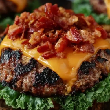 Delicious Crack Burgers recipe ready to serve on a plate with toppings.