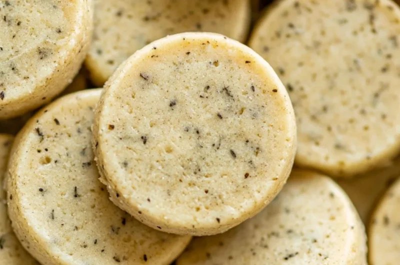 Delicious Earl Grey Shortbread cookies with aromatic tea flavors.