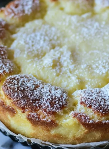 Delicious homemade French butter cake served on a beautiful plate.