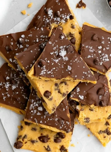 Healthy cookie dough bark made with nutritious ingredients