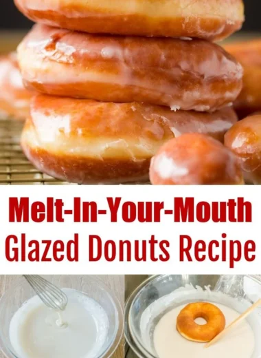 Delicious homemade glazed donuts on a plate, ready to be enjoyed.