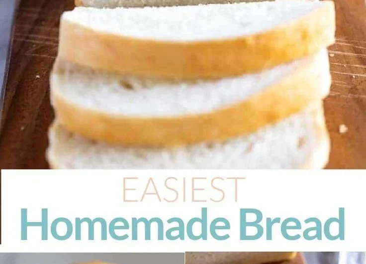 Freshly baked homemade white bread on a wooden cutting board
