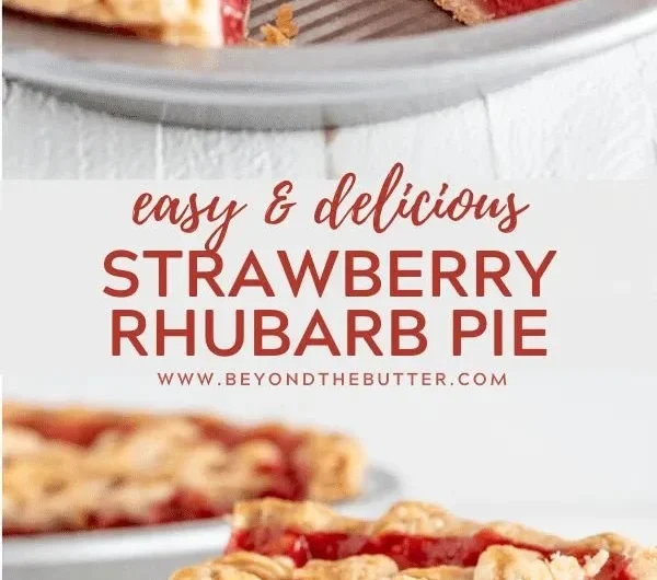 Freshly baked Strawberry Rhubarb Pie with a golden crust and vibrant filling