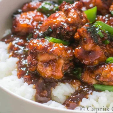 Quick and easy 20 minutes Mongolian Chicken recipe with vibrant vegetables