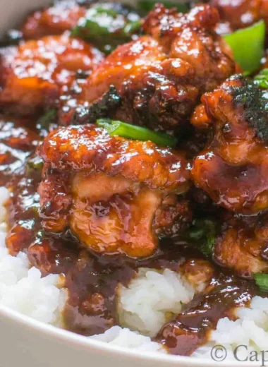 Quick and easy 20 minutes Mongolian Chicken recipe with vibrant vegetables