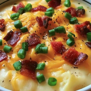 Bowl of creamy Crock Pot Crack Potato Soup with toppings