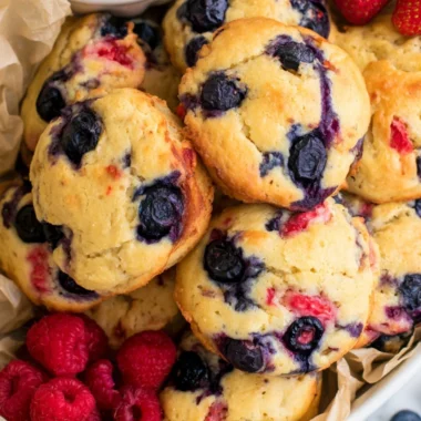 Blueberry protein pastries ready for a nutritious breakfast